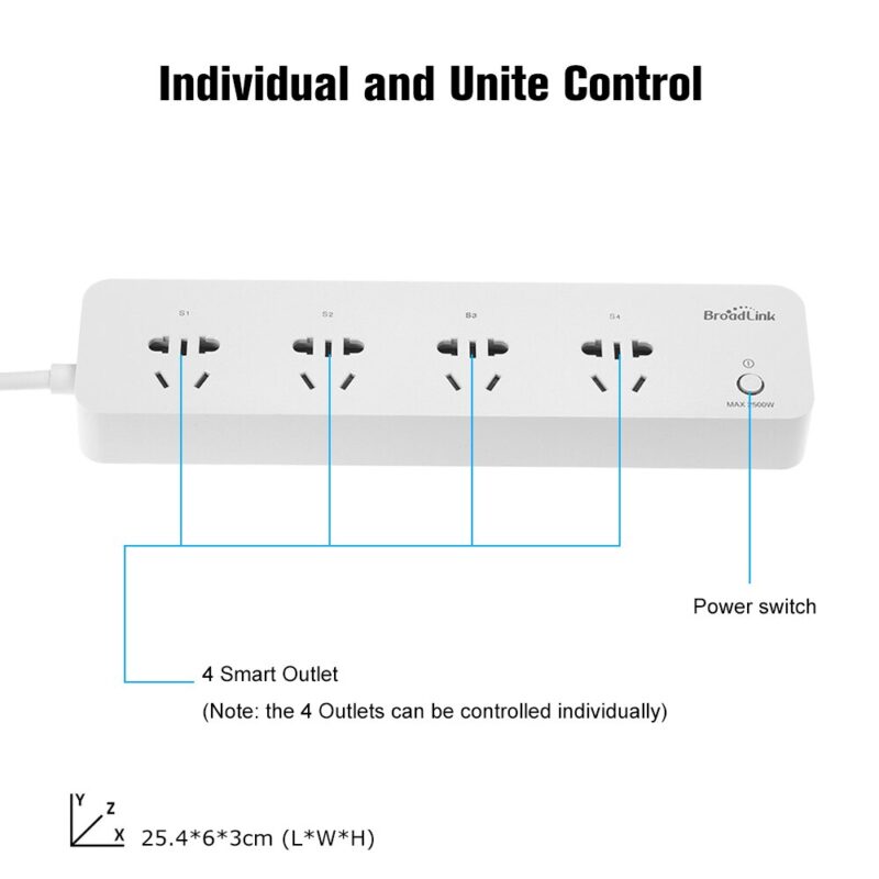 Ổ cắm thông minh nối dài Broadlink MP1 - Hình ảnh 3