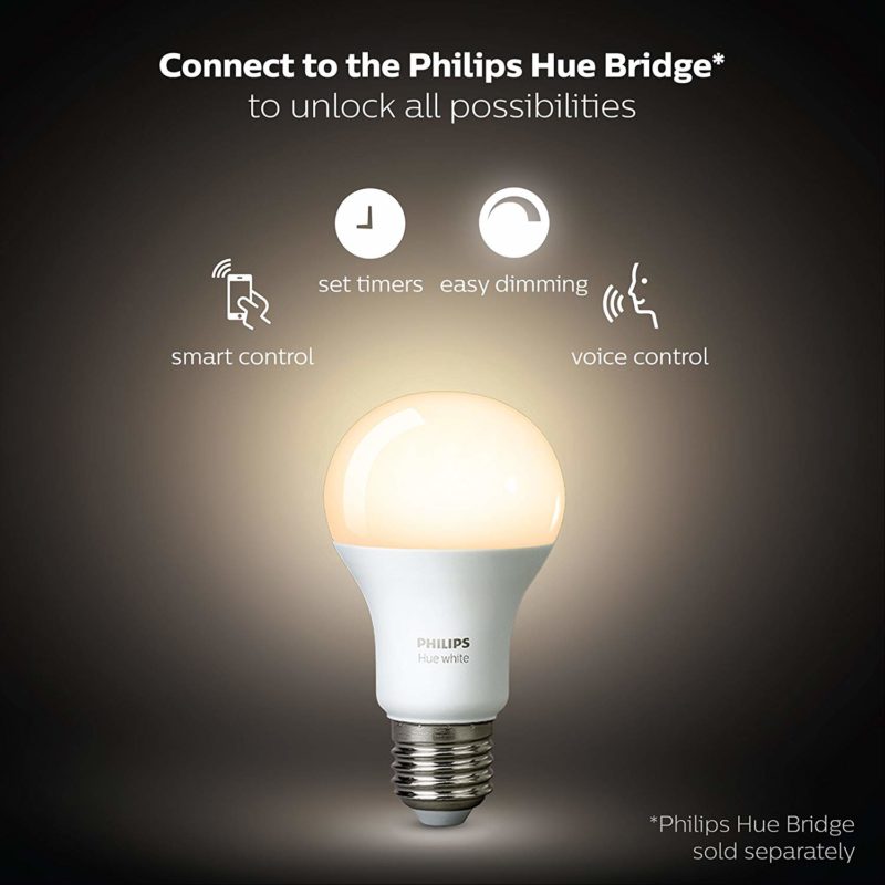 Bộ 2 bóng đèn Philips Hue White, 1 Philips Hue Bridge - Hình ảnh 3