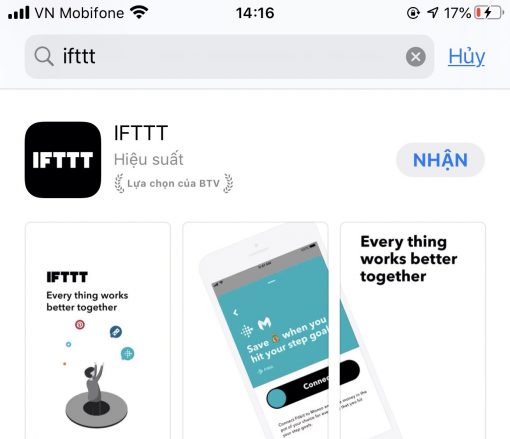 ung dung IFTTT tren App Store 510x439 1