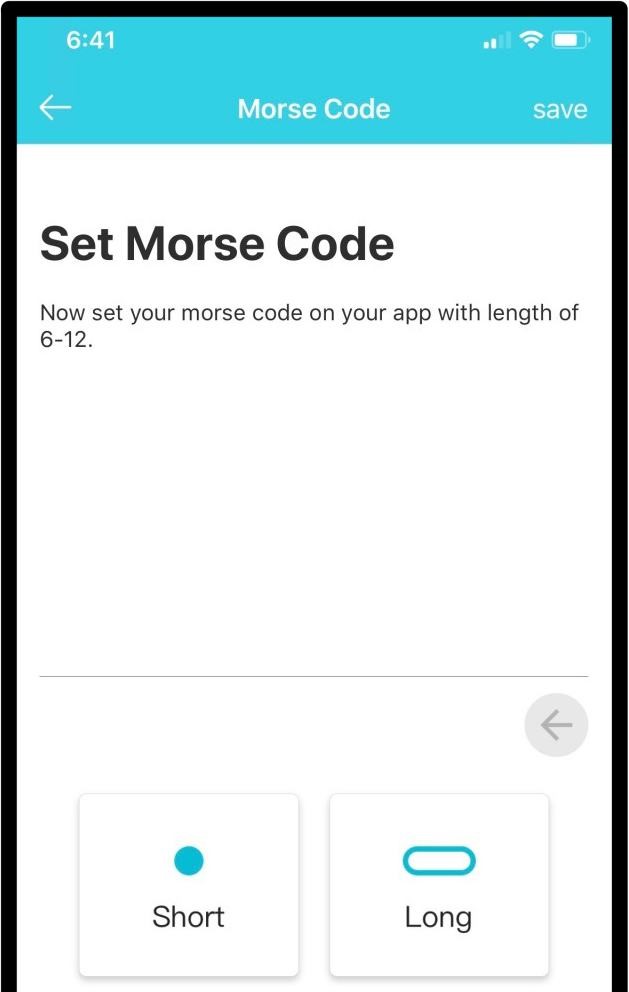 Tapplock Set Morse Code