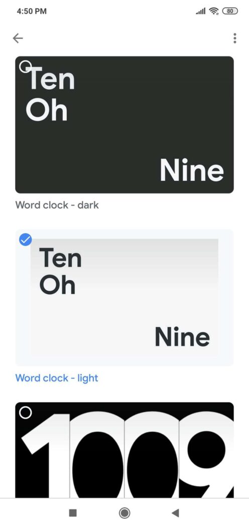 fullscreen clock scaled
