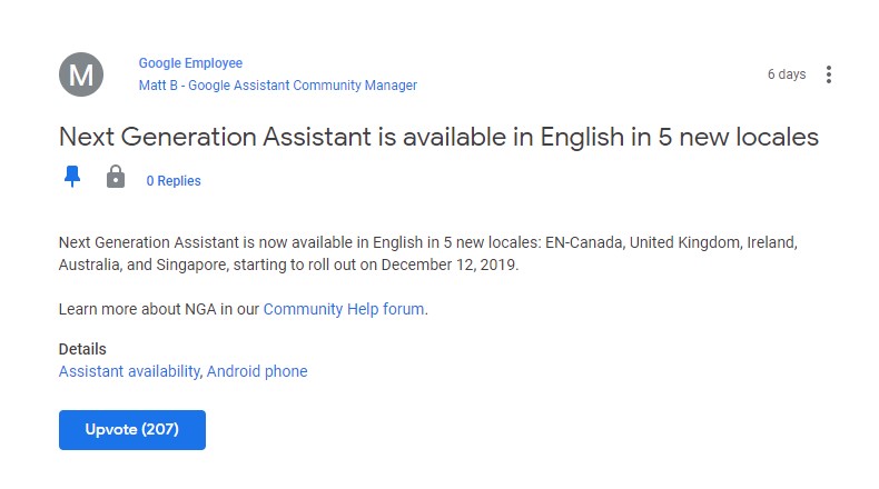 Google Assistant the he moi