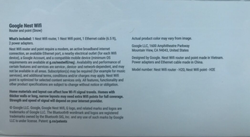 Google Nest Wifi Router Point made in Vietnam scaled