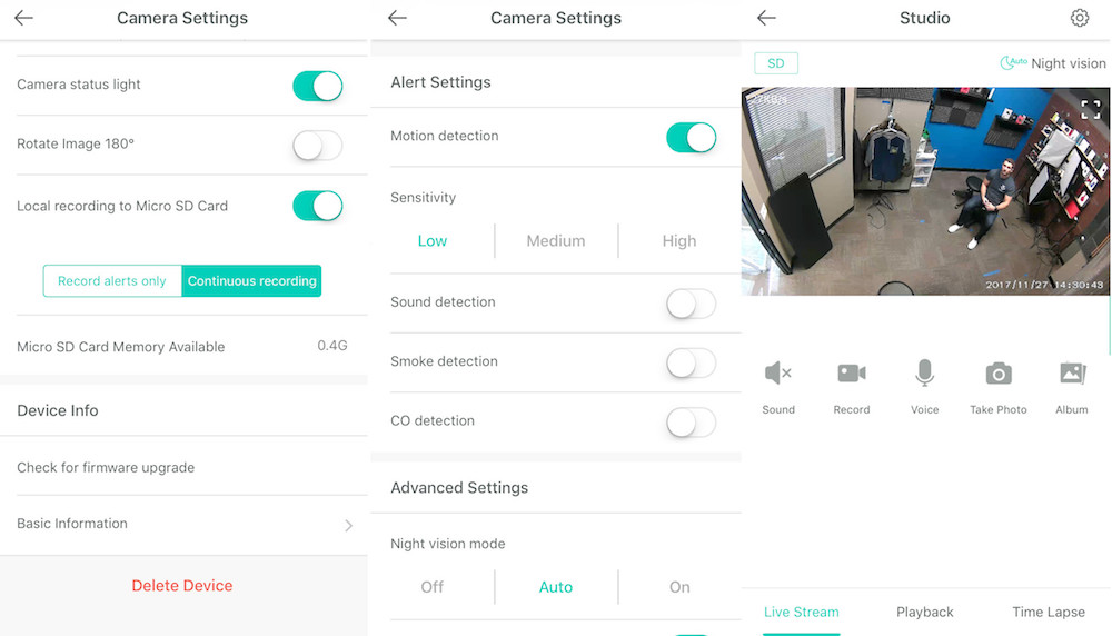 WyzeCamV2 CameraSettings