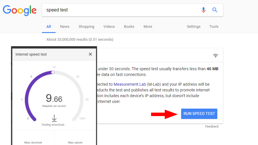 internet speed test by google 2