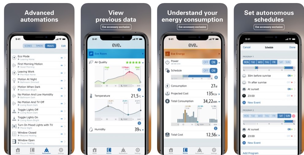 ung dung cho nguoi dung homekit eve app 1
