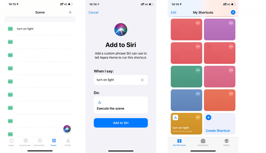 Siri shortcut Aqara 2