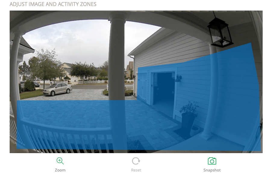 arlo pro activity zones