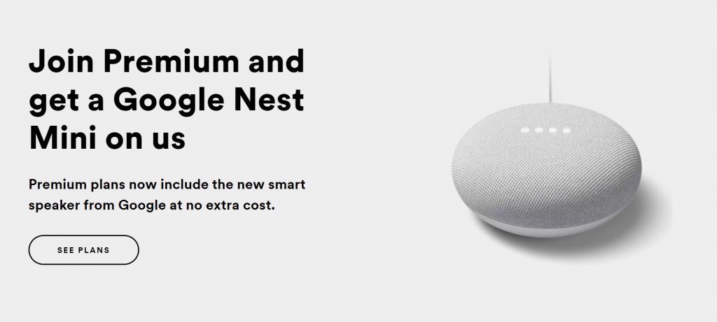 dang ky spotify premium nhan nest mini