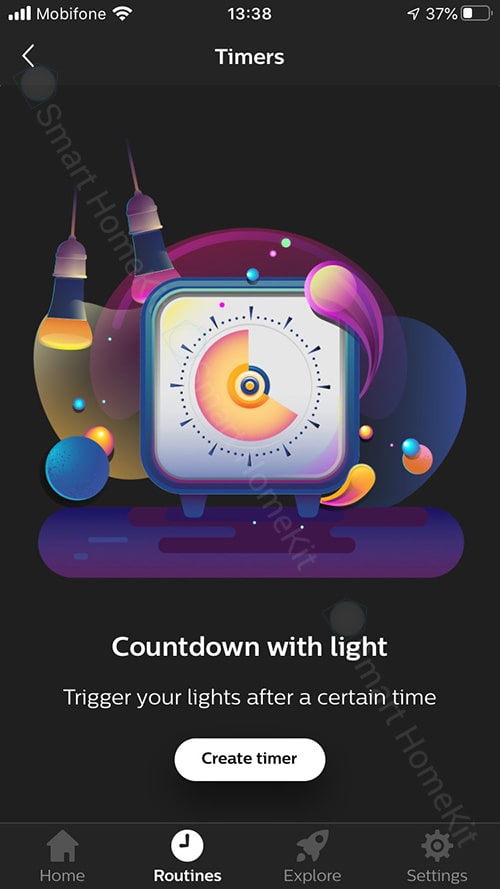huong dan cai dat tu dong hoa Routines den thong minh philips hue 36