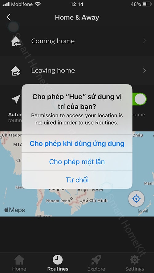 huong dan cai dat tu dong hoa Routines den thong minh philips hue 9