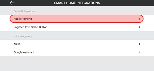 logitech set up SmartHome Integrations 2