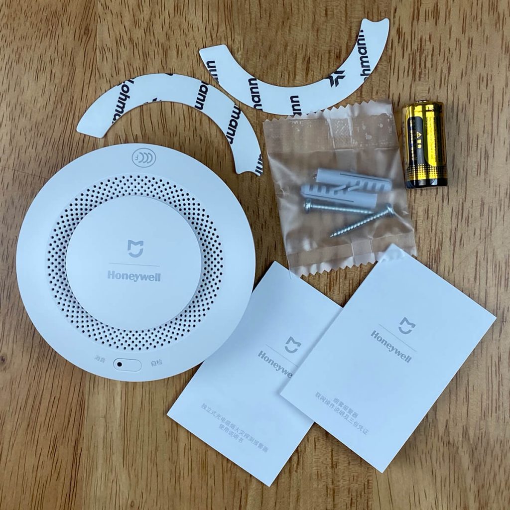mijia smoke alarm box contents