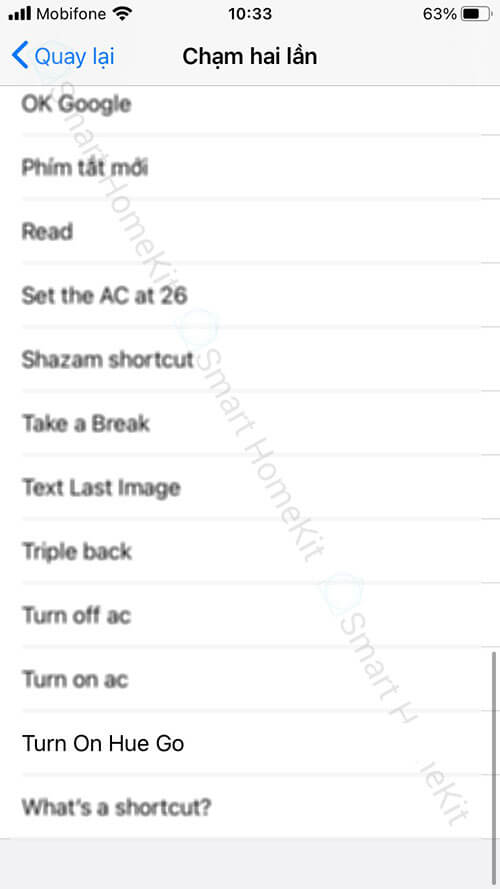 tap back ios 14 hue go 17