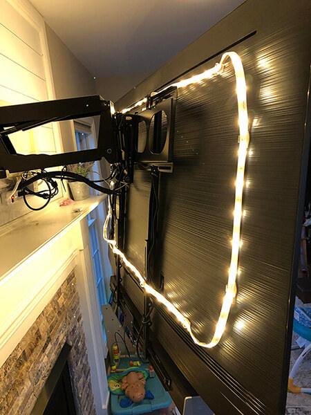 thiet ke phong giai tri voi den Philips Hue 2