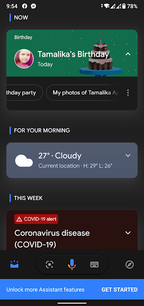 Google Assistant birthday reminders 1