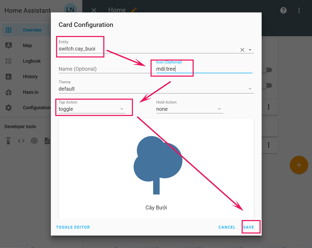 ket noi sonoff hass 25