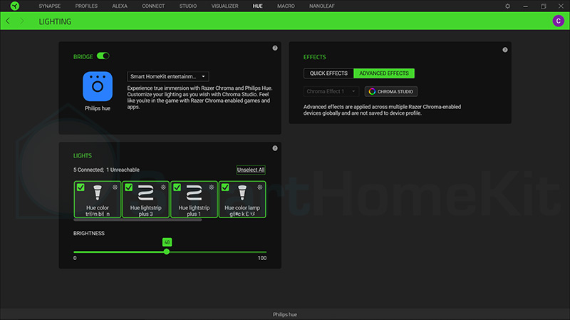 razer chroma philips hue sync 4
